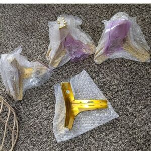 4 inch Gold furniture riser legs set of 4 mid century modern boho minimalist